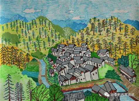 “我心目中的新农村人居环境 我眼中的家乡变化”主题绘画获奖作品展播（一）_中心