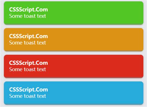 JavaScript CSS Toast 的图像结果