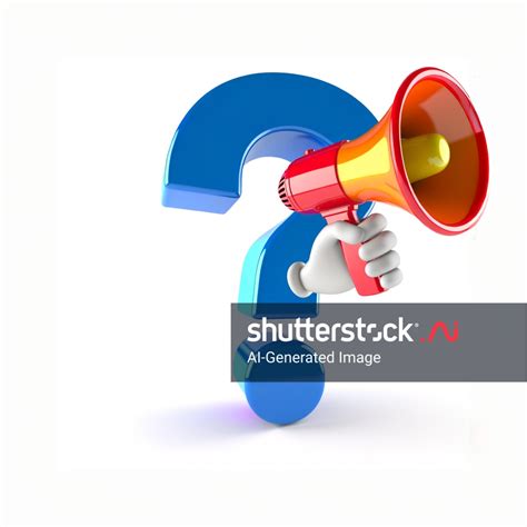 Draw Question Mark Megaphone Use White AI-generated image 2408678331 | Shutterstock