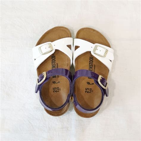 BIRKENSTOCK キッズ リオ トロピカルホワイトライラック Rio kids tropical white lilac 1003307 ...