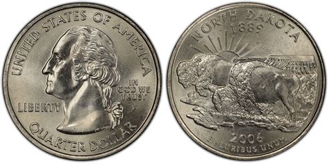 2006-P 25C North Dakota (Regular Strike) Washington 50 States Quarters ...