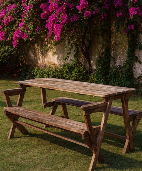 Convertible Bench Turns Into Dining Table
