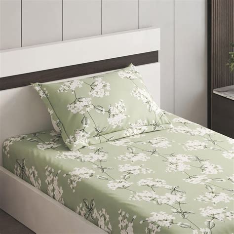 Buy Corsica Elegant Jared Microfibre Floral Print 2Pcs Single Bedsheet ...