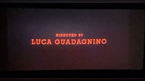 Directed by Luca Guadagnino
