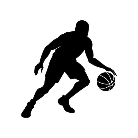 Silhueta de um jogador de basquete | Vetor Premium