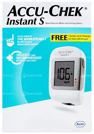 Accu Chek Instant S Blood Glucometer 10 Test Strips Free Kit 1 - Uses ...