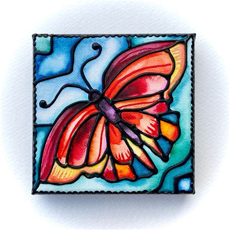 Butterfly Original Stained Glass Painting – Shop Megan Rose