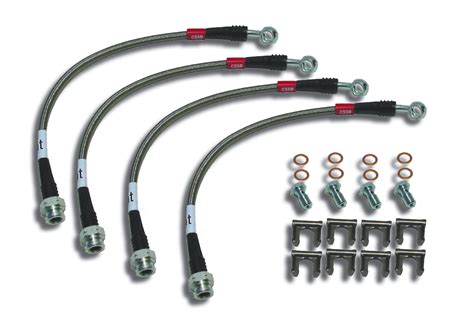 C4 1984-1987 Chevrolet Corvette Brake Line Kit. Braided Stainless Steel - Corvette Stainless ...