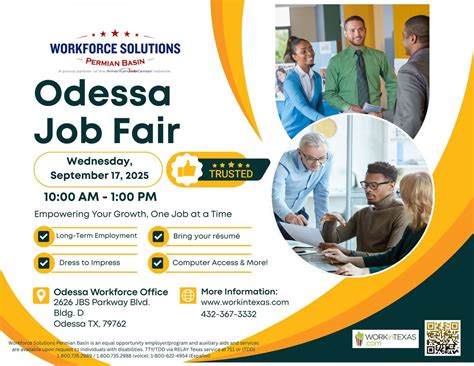 Odessa Job Fair, 2626 JBS Parkway Blvd Odessa TX 79762, 17 September ...