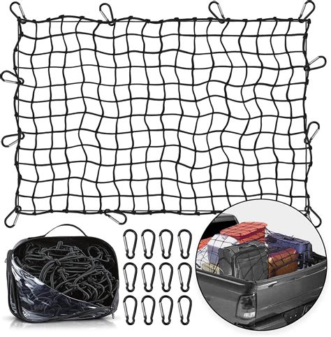 KARCOCA Cargo Net for Pickup Truck Bed SUV, 4'x6' Stretches to 10'x15' Roof Rack Net, Small 4”x4 ...