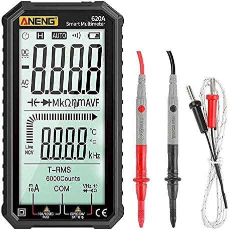 amiciSense AC/DC Digital Multimeter 6000 TRMS Voltmeter Ammeter ...