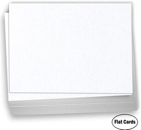 Buy Hamilco 4x6 White Linen Cardstock Paper Blank Index Cards Flat Card ...