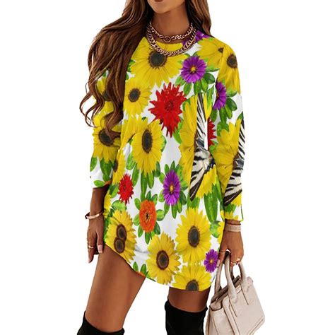 Fall Dresses for Women 2024, Tiger Swallowtail On Flowers Womens Fall ...