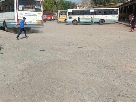 The bus stand of Nadiad has no tarmac road for some time now, there are ...