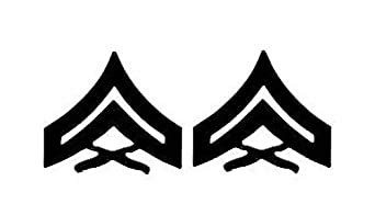 USMC ENLISTED Black Metal Pin-On Rank - Pair (E4 - CORPORAL) : Amazon ...