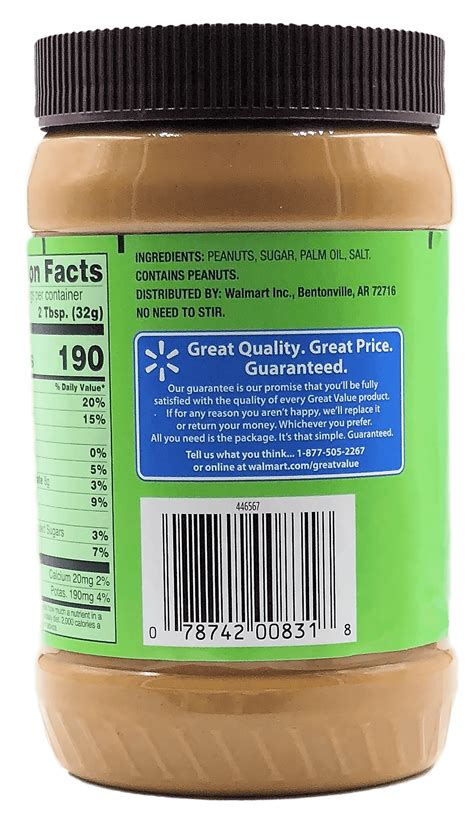 Peanut Butter Organic Nutritional Value at Clarence Swingle blog