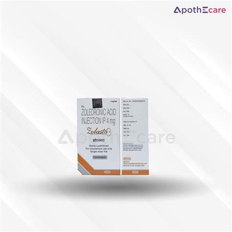 Buy Zolasta 4mg Injection Online: Uses, Price, Dosage, Side Effects