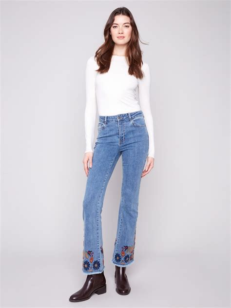 Women's Embroidered Denim | Embroidered Jeans | Charlie B