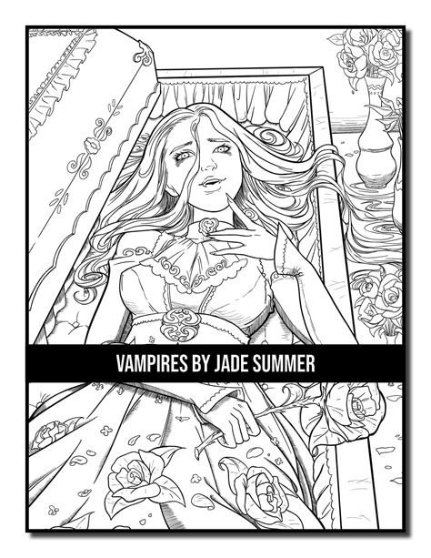Vampire To Color Vampires Page Pages Coloring