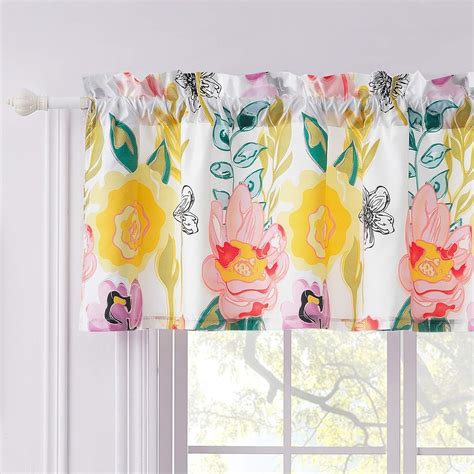 Buy Greenland Home Watercolor Dream Window Valance, White 84 x 19 ...