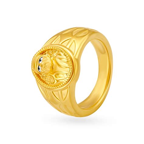 Devotional Gold Ring for Men