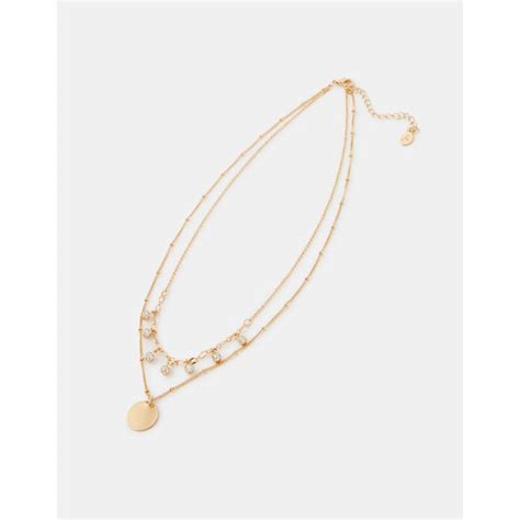 Buy Accessorize London 2 X Coin & Crystal Drop Pendants Online