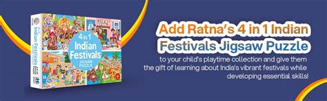 Ratna's 4 in 1 Indian Festivals Jigsaw Puzzle for Kids