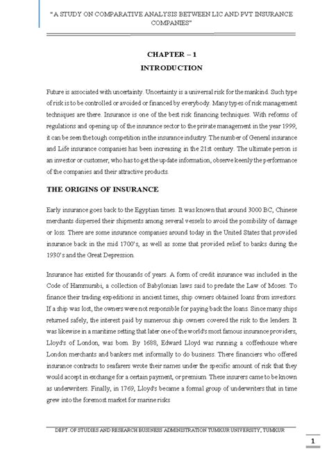 LIC vs PVT: Comparative Analysis of the Insurance Sector - Project ...