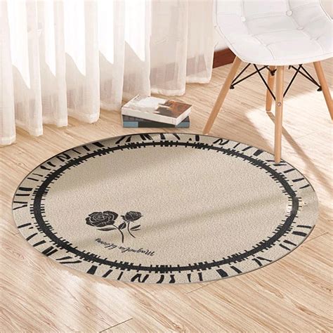 Isvgxsz Round Rug 4ft Washable Area Rug Vintage Floor Mat Kitchen ...