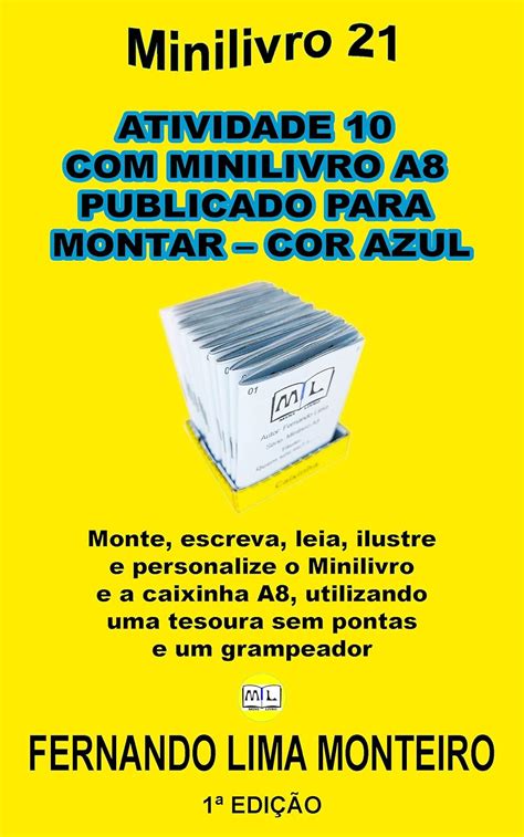 ATIVIDADE 10 COM MINILIVRO A8 PUBLICADO PARA MONTAR – COR AZUL: Monte ...