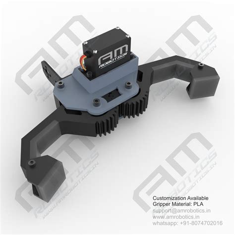 3D Printed Robotic Arm Gripper with MG996R Servo Motor Mount Model 1 ...