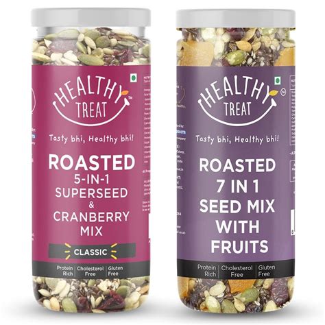 Healthy Treat Roasted 5 in 1 Seed Mix with Cranberry and 7 in 1 Seed ...