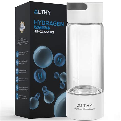 ALTHY Molecular Hydrogen Water Generator Hydrogen Water Bottle,Glass ...