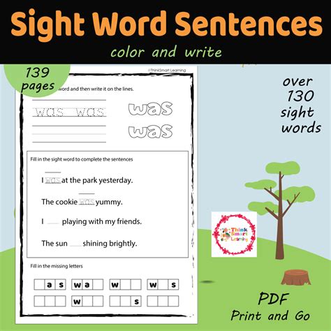 Printable Kindergarten Sight Words Worksheets games | Made By Teachers