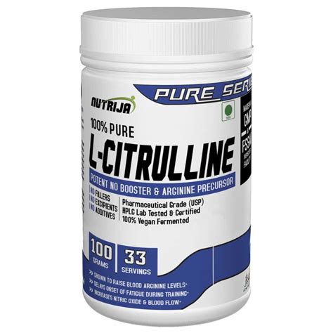 Buy NUTRIJA L- CITRULLINE FOR INCREASED STRENGTH & FASTER RECOVERY ...
