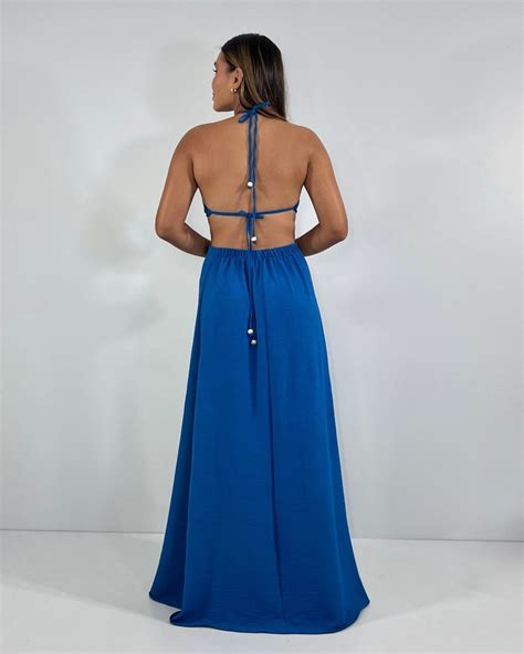 Vestido Melinda – Azul Petróleo – Closet RC