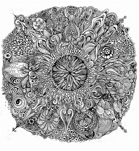 Difficult Mandala Coloring Pages - Coloring Home