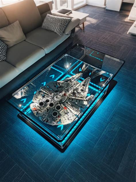 Lego display case coffee table for star wars millennium falcon – Artofit