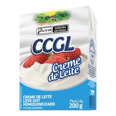 Creme De Leite UHT 17% de Gordura 200g CCGL-Casa do Panificador