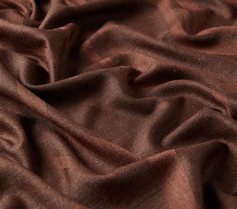 Bitter Coffee Ethnic Zigzag Wool Silk Scarf | Ipekevi