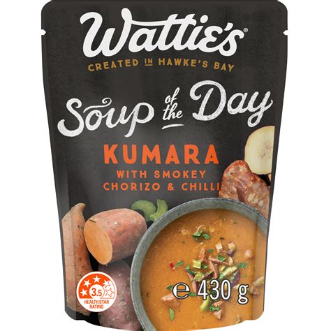 Wattie's® Soup of the Day® Kumara with Smokey Chorizo & Chilli 430g ...
