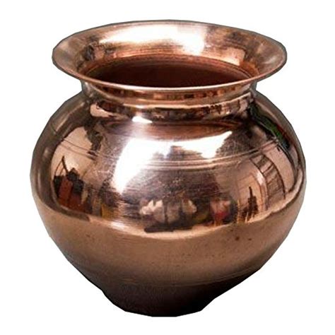 Buy Generic Copper Vessel Kalash Tambya Lota for Pooja, Size 6.5" X 5 ...
