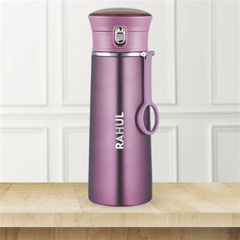 Borosil Travelease 360 ml Grip N Sip Steel Water Bottle (Pack of 1, purple)