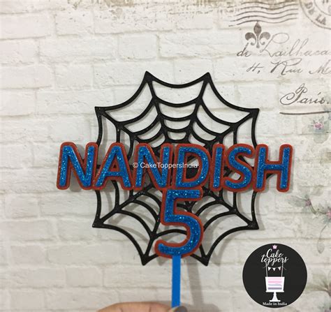 Personalized / Customized Spider Man Cake Topper with Name PKCT009 ...