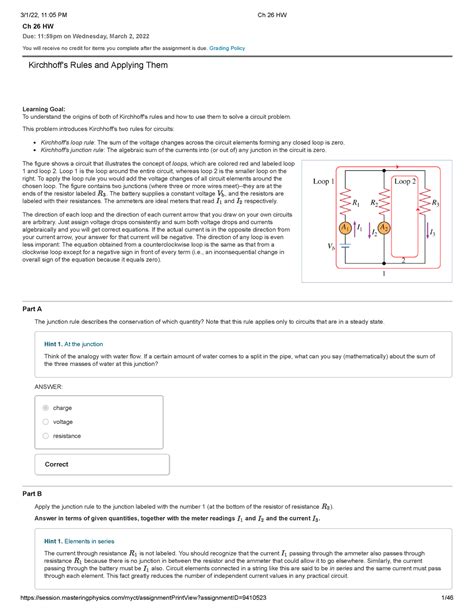 Ch 26 HW - CH 26 Mastering Physics HW - Ch 26 HW Due: 11:59pm on ...