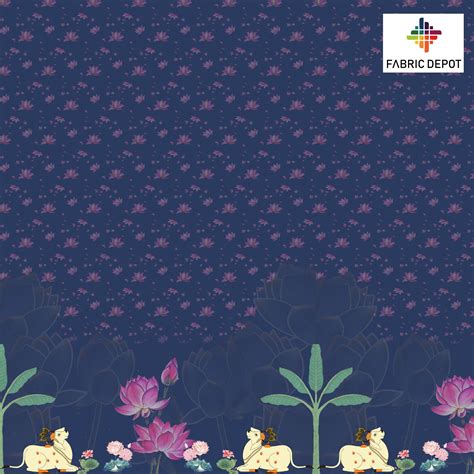 Navy Blue Placement Pichwai Print – Fabric Depot
