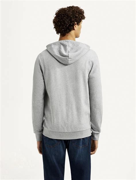 Men's Solid Light Grey Hooded Sweatshirt – Levis India Store