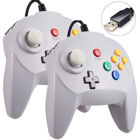 Kiwitata 2 Pack Mini N64 Usb Controller Retro N64 Wired | Desertcart ...