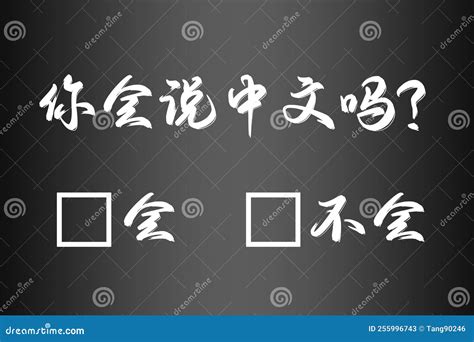 Do You Speak Chinese Word with Yes and No Selection Stock Illustration ...