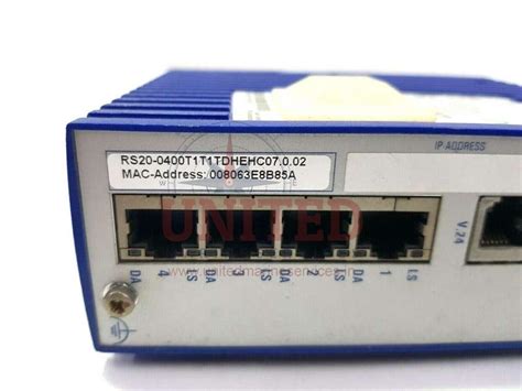 HIRSCHMANN RS20 4 - PORT INDUSTRIAL RAIL SWITCH | United Marine Services